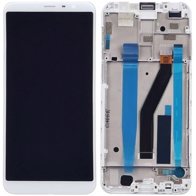 Дисплей Meizu M6T M811 білий, з рамкою, фото 1