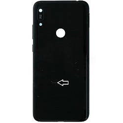 Задня кришка Huawei Y6 2019 чорна, Midnight Black + скло камери - подряпини