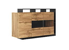 Комод в вітальню 3ДСк Каліста дуб аппалачі/антрацит Світ Меблів