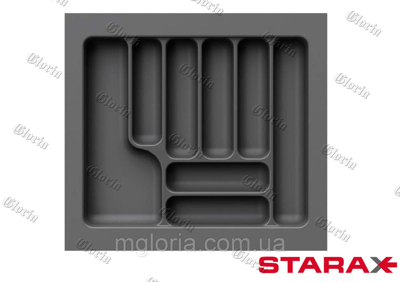 Лоток для столового приладдя Starax антрацит  S-2287-AР 600 мм