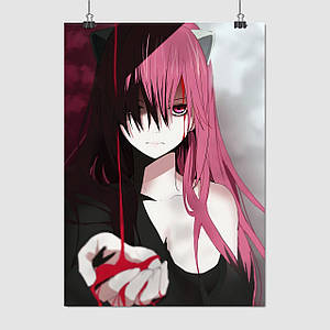 Плакат "Ельфійська пісня, Elfen Lied, Lucy/Nyu", 60×43см