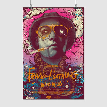 Плакат "Страх і ненависть в Лас-Вегасі, Fear and Loathing in Las Vegas (1998)", 60×40см, фото 1