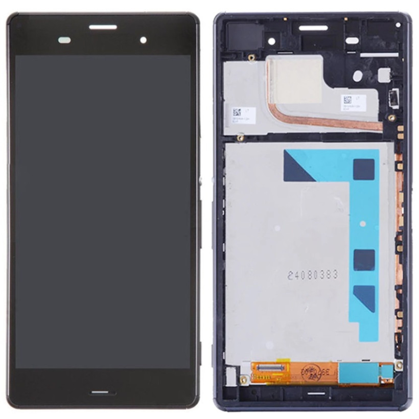 Дисплей Sony D6633 Xperia Z3 Dual чорний, з рамкою, фото 1