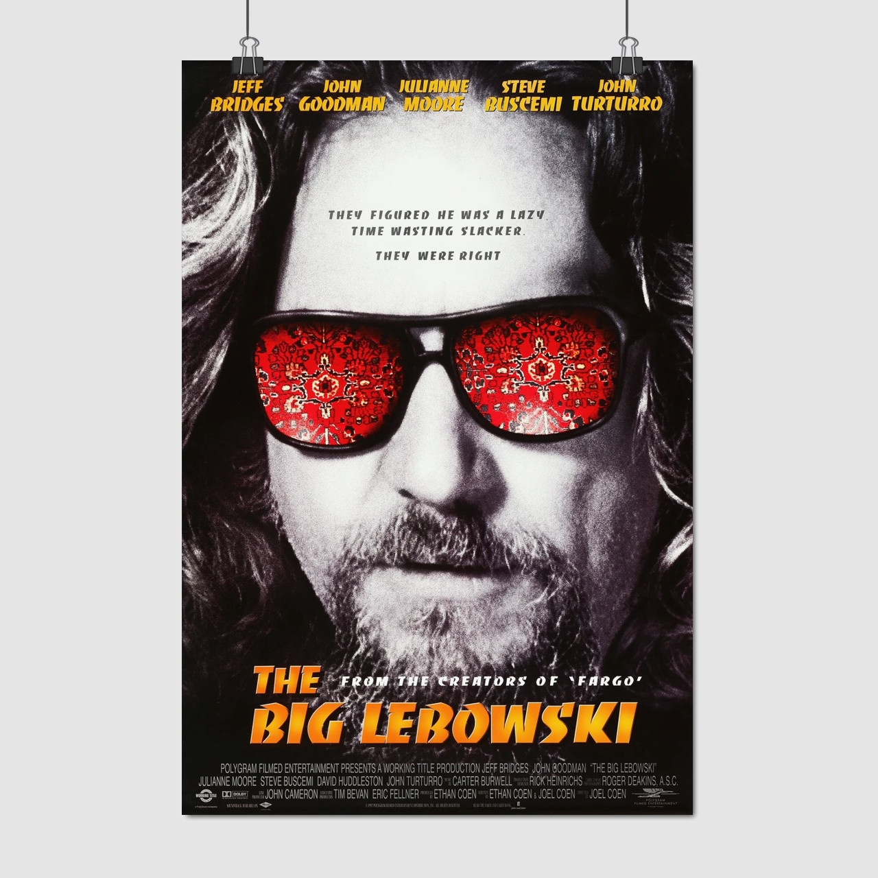 Плакат "Большой Лебовски, The Big Lebowski (1998)", 60×42см