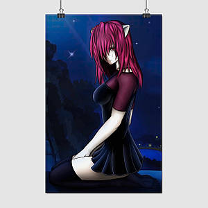 Плакат "Ельфійська пісня, Elfen Lied, Lucy/Nyu", 60×39см