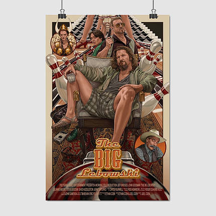Плакат "Большой Лебовски, The Big Lebowski (1998)", 60×40см, фото 1