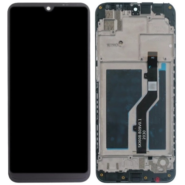 Дисплей ZTE Blade A5 2020 чорний, оригінал PRC, з рамкою, версія 1, p/n: SKI608-B09 V0.1, фото 1