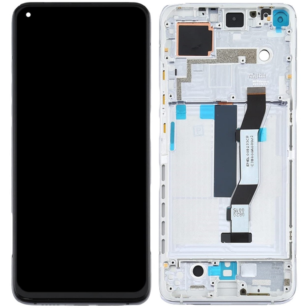 Дисплей Xiaomi Mi 10T /Mi 10T Pro /Redmi K30s чорний, оригінал PRC, з рамкою сріблястого кольору, Lunar Silver, фото 1