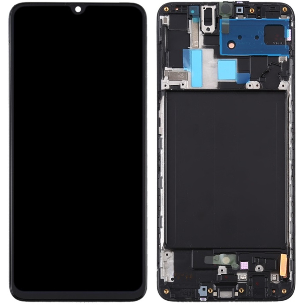 Дисплей Samsung A705 Galaxy A70 чорний, OLED (Small LCD), з рамкою, фото 1