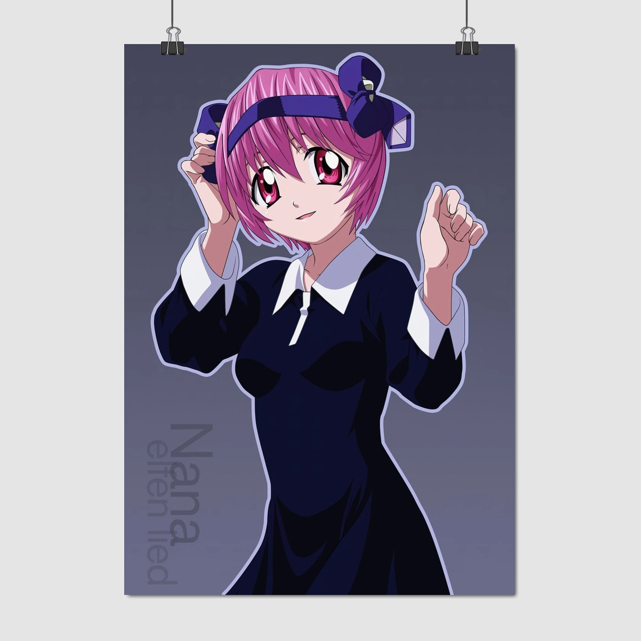 Плакат "Ельфійська пісня, Нана, Elfen Lied, Nana", 60×43см