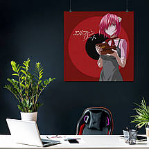 Плакат "Ельфійська пісня, Elfen Lied, Lucy/Nyu", 60×60см, фото 4