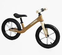 Велобіг 14" Corso D-9078-41 нейлонова рама темно-бежева (167946)