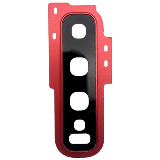 Скло камери Samsung G973 Galaxy S10 з рамкою червоного кольору, Cardinal Red, фото 1