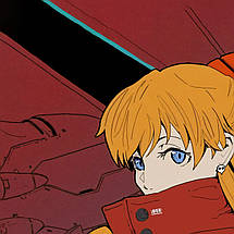 Плакат "Євангеліон, Аска Ленглі Сор'ю, Neon Genesis Evangelion, EVA Unit 01", 60×43см, фото 3