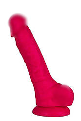 Фалоімітатор Alive Adam Pink L, двошаровий, силікон + Silexpan, діаметр 4 см (м'ята упаковка!!!) 18+