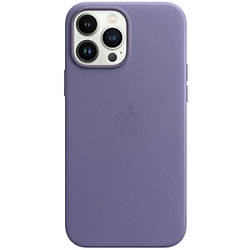 Шкіряний чохол iPhone 13 Pro Max Apple Leather Case with MagSafe (анімація) Wisteria