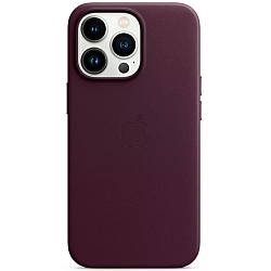 Шкіряний чохол iPhone 13 Pro Apple Leather Case with MagSafe (анімація) Dark Cherry