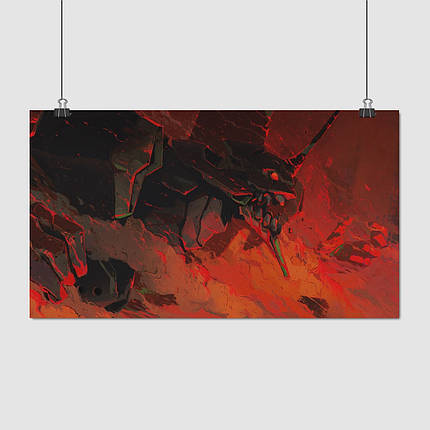 Плакат "Євангеліон, Neon Genesis Evangelion, EVA Unit 01", 34×60см, фото 1