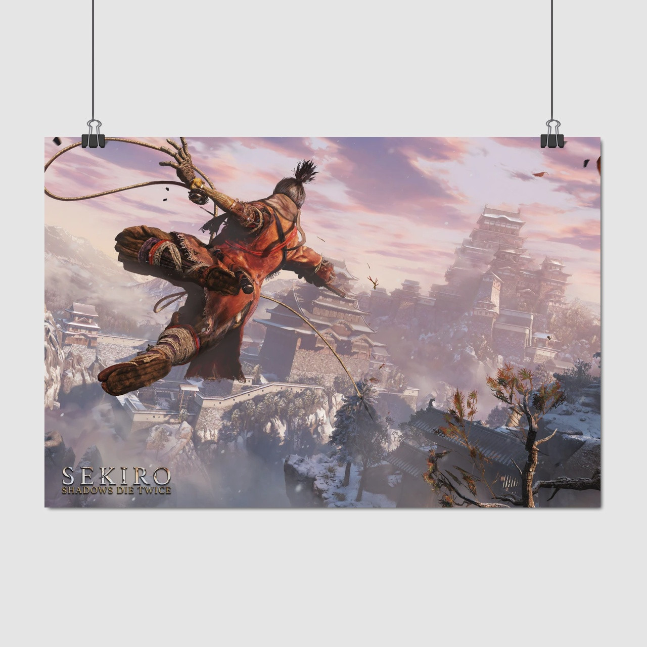 Плакат "Однорукий вовк: Тіні вмирають двічі, Sekiro: Shadows Die Twice", 40×60см