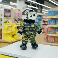 Патріотична м'яка іграшка Котик ЗСУ «Найкращий друг» (32 см) PL8241ua, фото 5