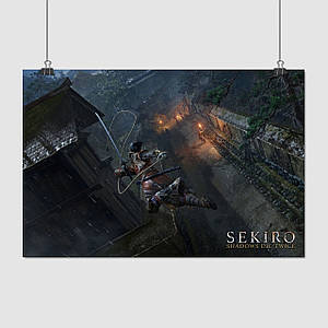 Плакат "Однорукий вовк: Тіні вмирають двічі, Sekiro: Shadows Die Twice", 40×60см
