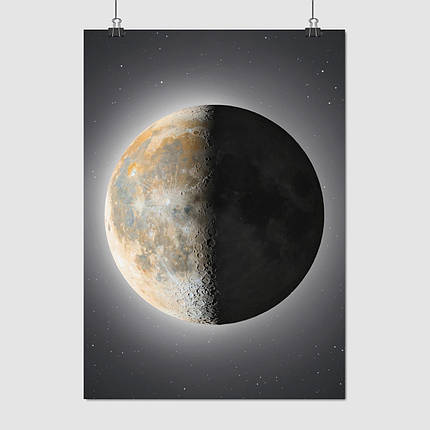 Плакат "Місяць та зірки, Moon", 60×43см, фото 1