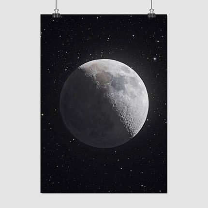 Плакат "Місяць та зірки, Moon", 60×43см, фото 1