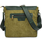 Сумка через плече розміру А4 із парусини та шкіри REE-6601-3md TARWA, фото 2