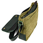 Сумка через плече розміру А4 із парусини та шкіри REE-6601-3md TARWA, фото 6