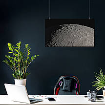 Плакат "Місяць, поверхня з космосу, Moon", 34×60см, фото 3