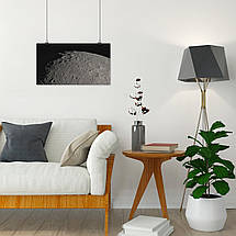 Плакат "Місяць, поверхня з космосу, Moon", 34×60см, фото 4