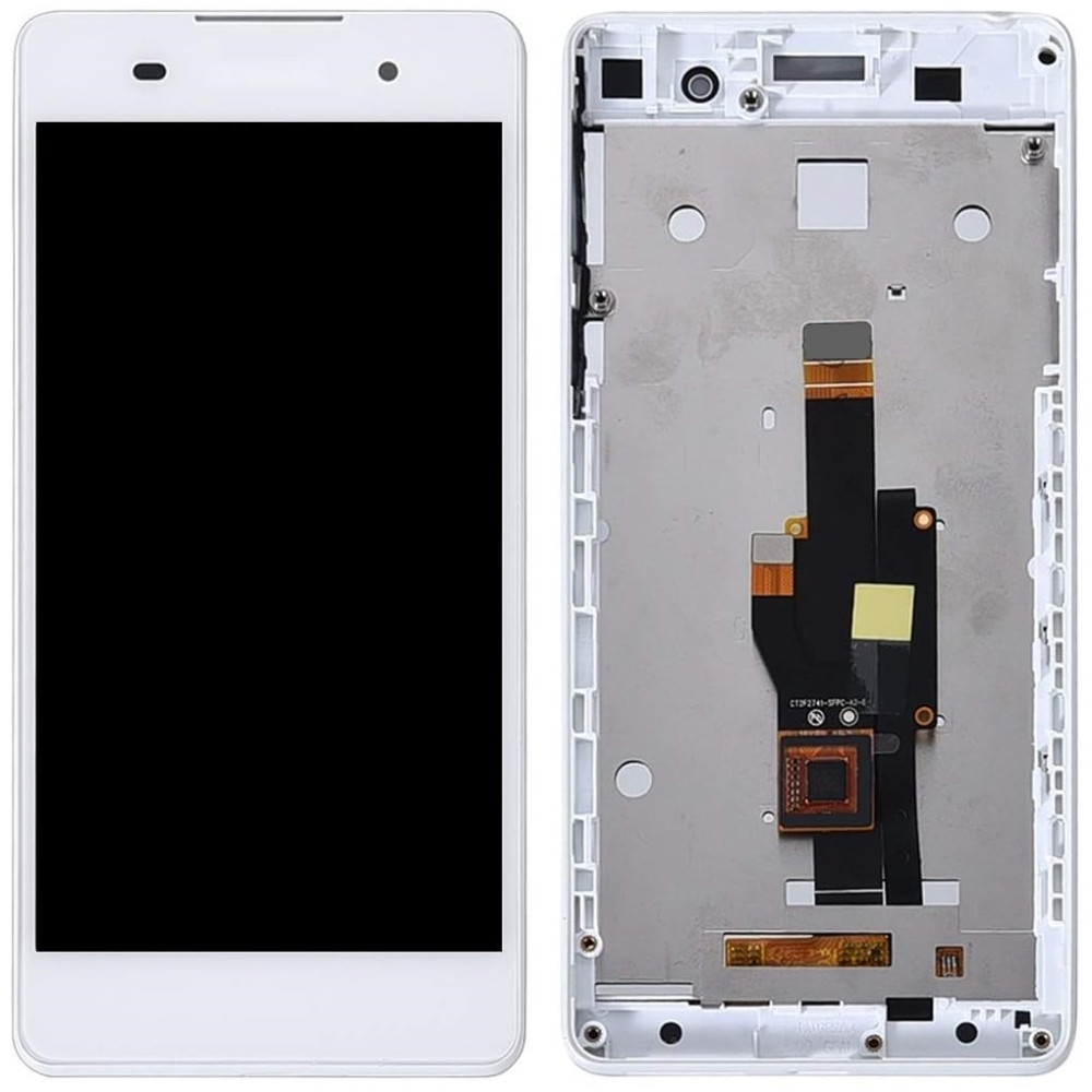 Дисплей Sony F3311 Xperia E5 /F3313 білий, оригінал PRC, з рамкою, фото 1