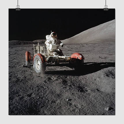 Плакат "Перші космонавти на Місяці, Moon", 60×60см, фото 1