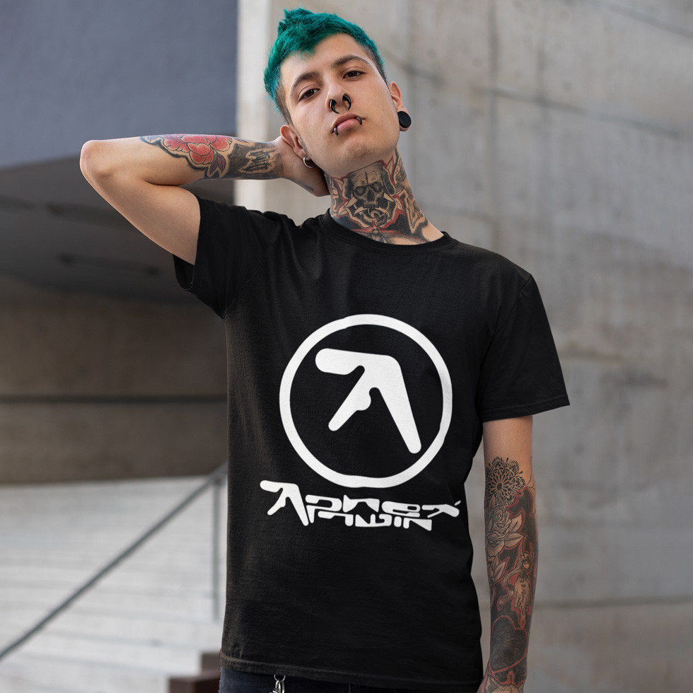 Футболка унісекс Aphex Twin (Logo) S чорний, фото 1