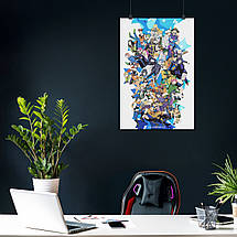 Плакат "Неймовірні пригоди ДжоДжо, Jojo's Bizarre Adventure", 60×40см, фото 4