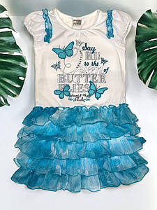 Сукня для дівчинки “Блакитні метелики” 92,104 розмір