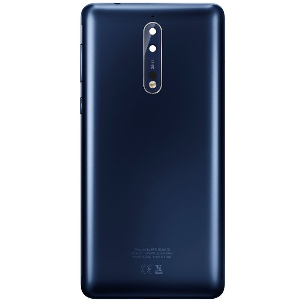 Задня кришка Nokia 8 синя, Tempered Blue, оригінал PRC + скло камери