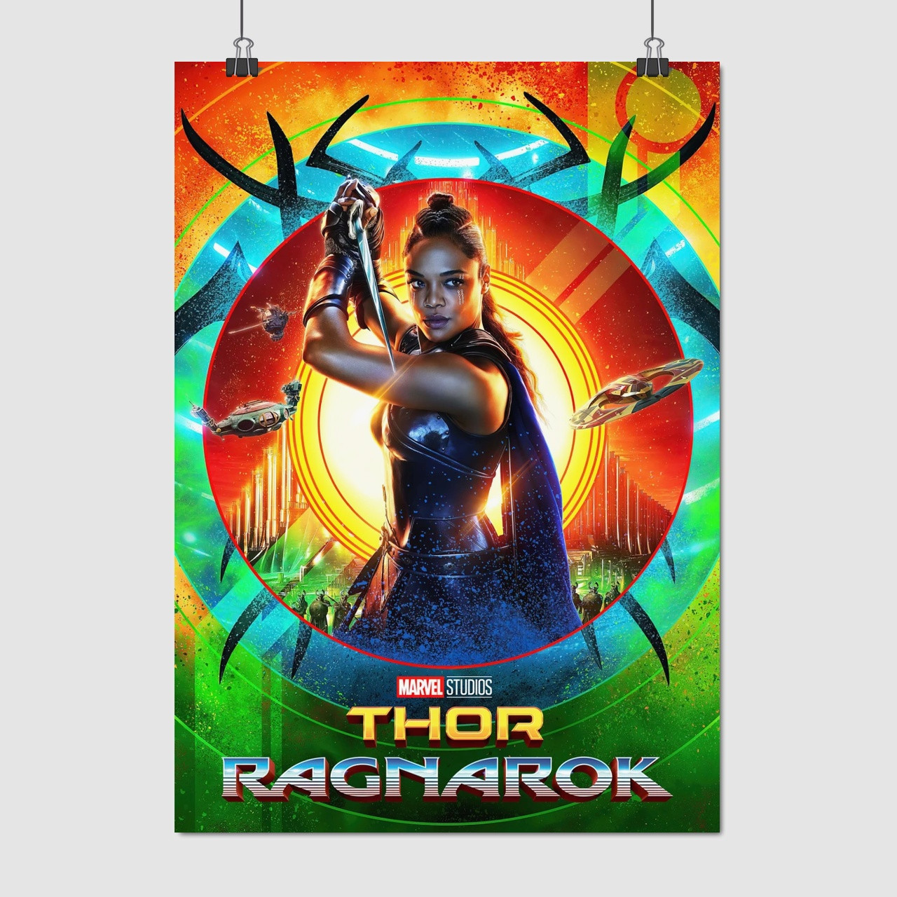 Плакат "Тор 3: Раґнарок, Валькірія, Тесса Томпсон, Thor: Ragnarok, Valkyrie", 60×43см