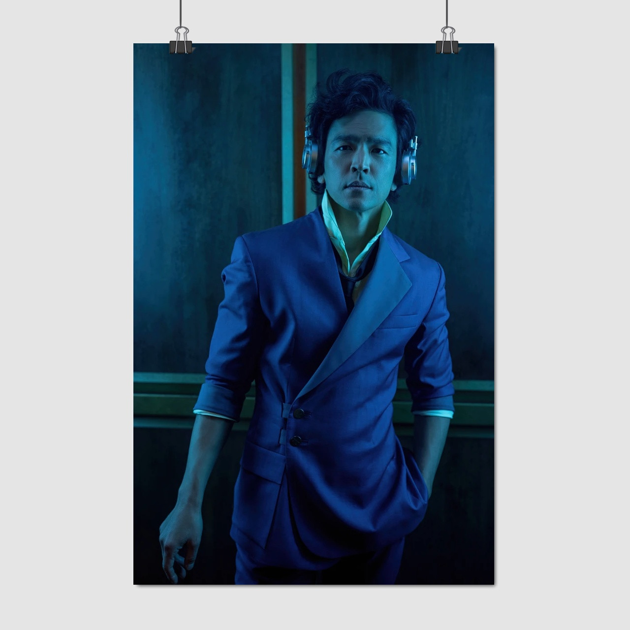 Плакат "Ковбой Бібоп, Джон Чо, Спайк Шпігель, Cowboy Bebop, Spike Spiegel, John Cho", 60×40см