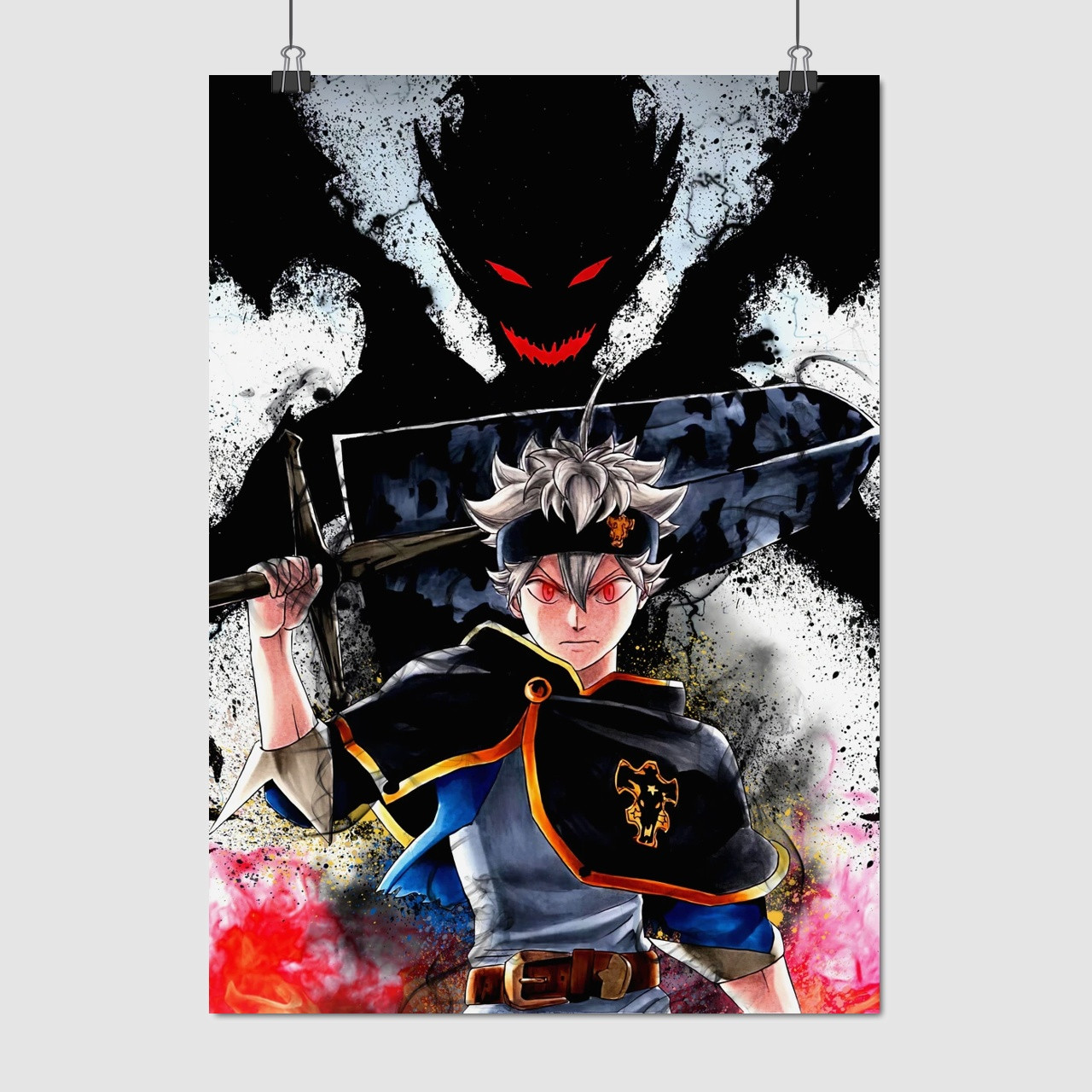 Плакат "Чорний клевер, Black Clover", 60×43см