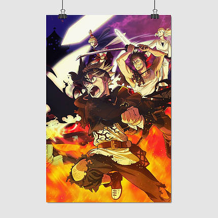 Плакат "Чорний клевер, Black Clover", 60×40см, фото 1