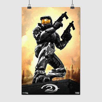 Плакат "Хейло 2, Майстер Чіф, Halo 2", 60×40см, фото 1