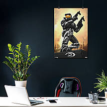 Плакат "Хейло 2, Майстер Чіф, Halo 2", 60×40см, фото 3