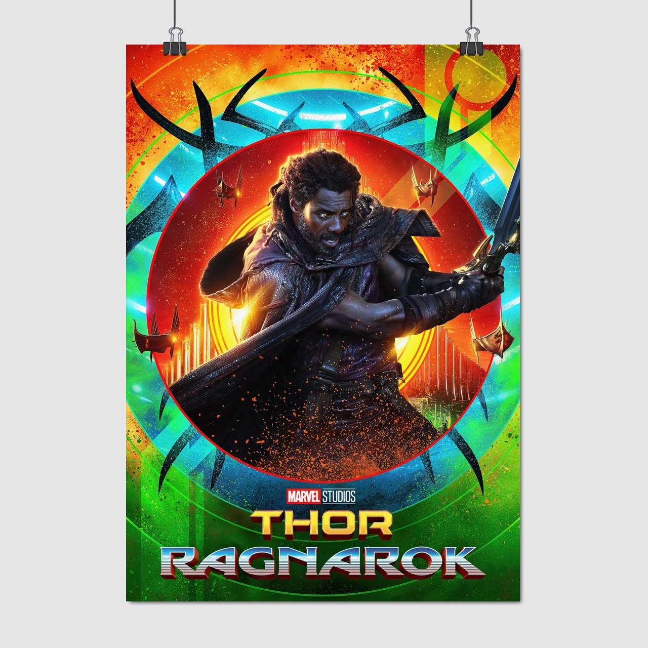 Плакат "Тор 3: Раґнарок, Геймдалл, Ідріс Ельба, Thor: Ragnarok, Heimdallr", 60×43см