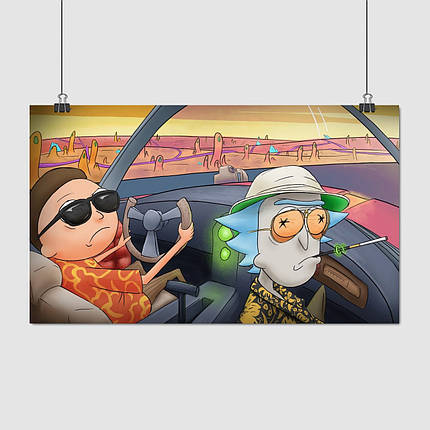 Плакат "Рік та Морті, Страх і огида в Лас-Вегасі, Rick and Morty", 36×60см, фото 1