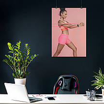 Плакат "Дівчина з гумовим еспандером", 60×43см, фото 3