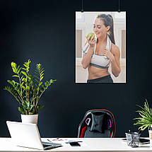 Плакат "Дівчина з яблуком", 60×43см, фото 3