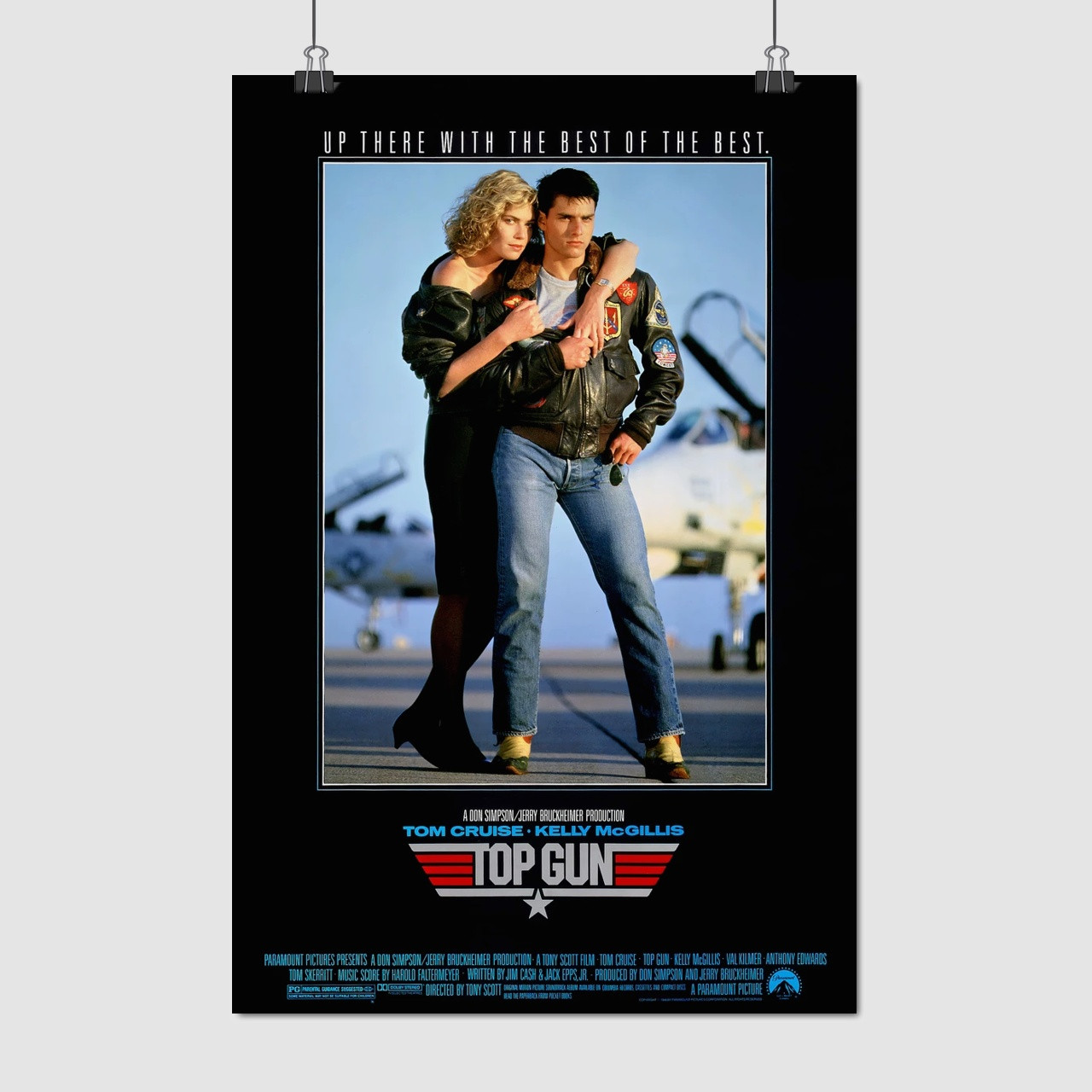 Плакат "Найкращий стрілець, Том Круз, Top Gun (1986)", 60×40см