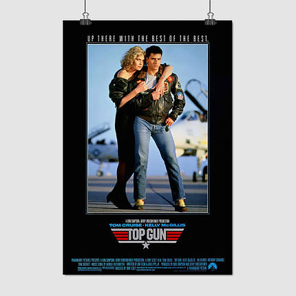 Плакат "Найкращий стрілець, Том Круз, Top Gun (1986)", 60×40см, фото 1