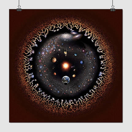 Плакат "Всесвіт у логарифмічному масштабі, Universe Logarithmic Scale", 60×60см, фото 1